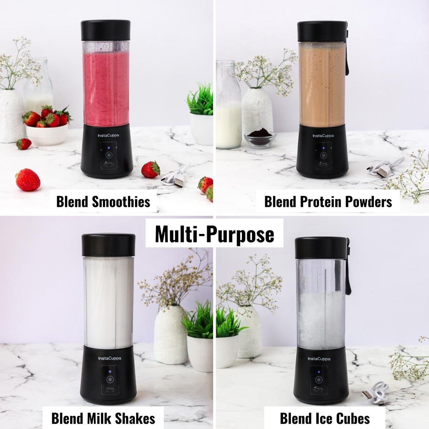 InstaCuppa Portable Blender (FREE 1 YEAR WARRANTY INCLUDED)