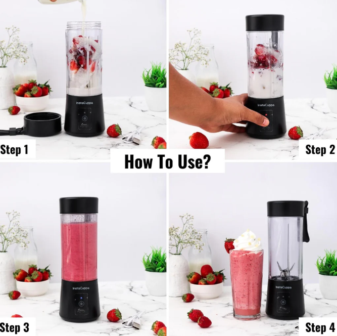 InstaCuppa Portable Blender (FREE 1 YEAR WARRANTY INCLUDED)